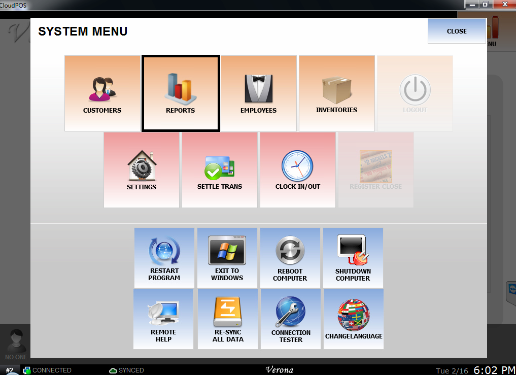 System Menu